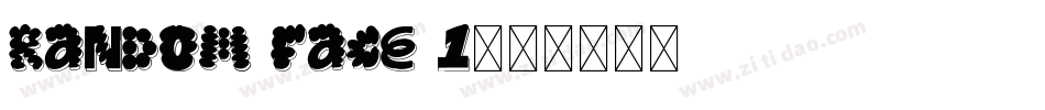 Random Face 1字体转换